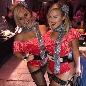 Like new Festive Onesie Off the shoulder bodysuit. Size Small